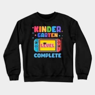 Kindergarten Level Complete Last Day Of School Gift For Boys Girls Kids Crewneck Sweatshirt